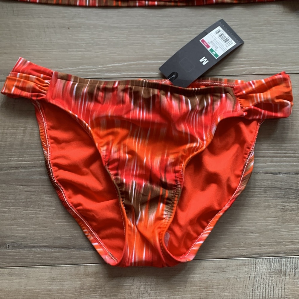 NWT Target Mossimo Orange and Brown Bikini Bottoms S Top & M Bottom - Picture 3 of 14
